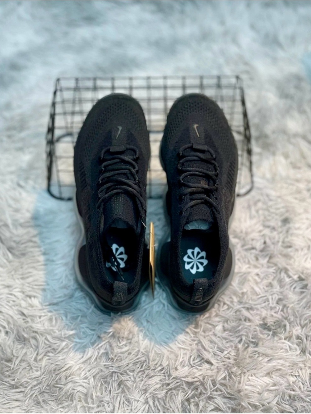 Men's All-Black Knit Slip-On Sneakers - Picture 2 of 7